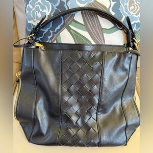 Urban Expressions Black Woven Shoulder Bag